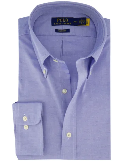 Polo Ralph Lauren business overhemd Polo Ralph Lauren Custom Fit blauw witte knoop