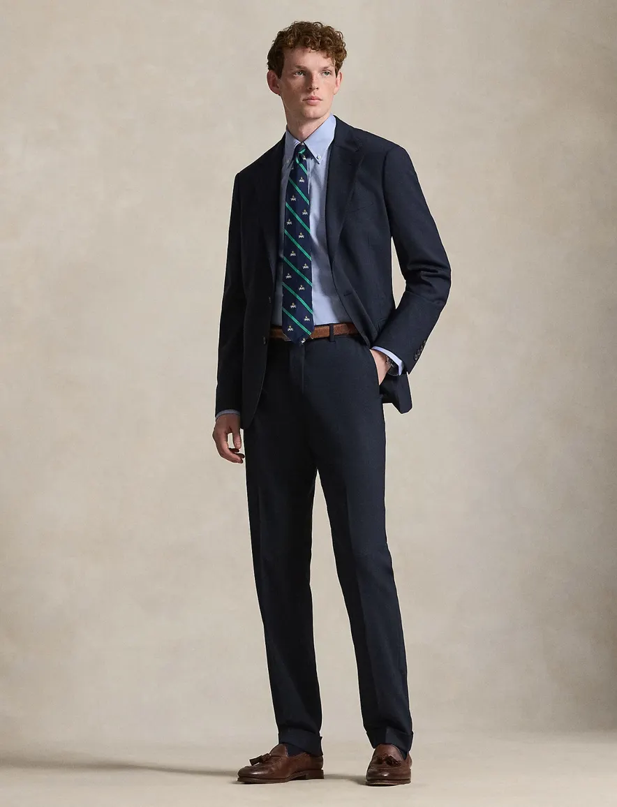 business overhemd blauw Polo Ralph Lauren Custom Fit