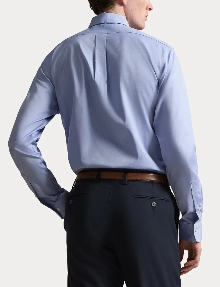 business overhemd blauw Polo Ralph Lauren Custom Fit