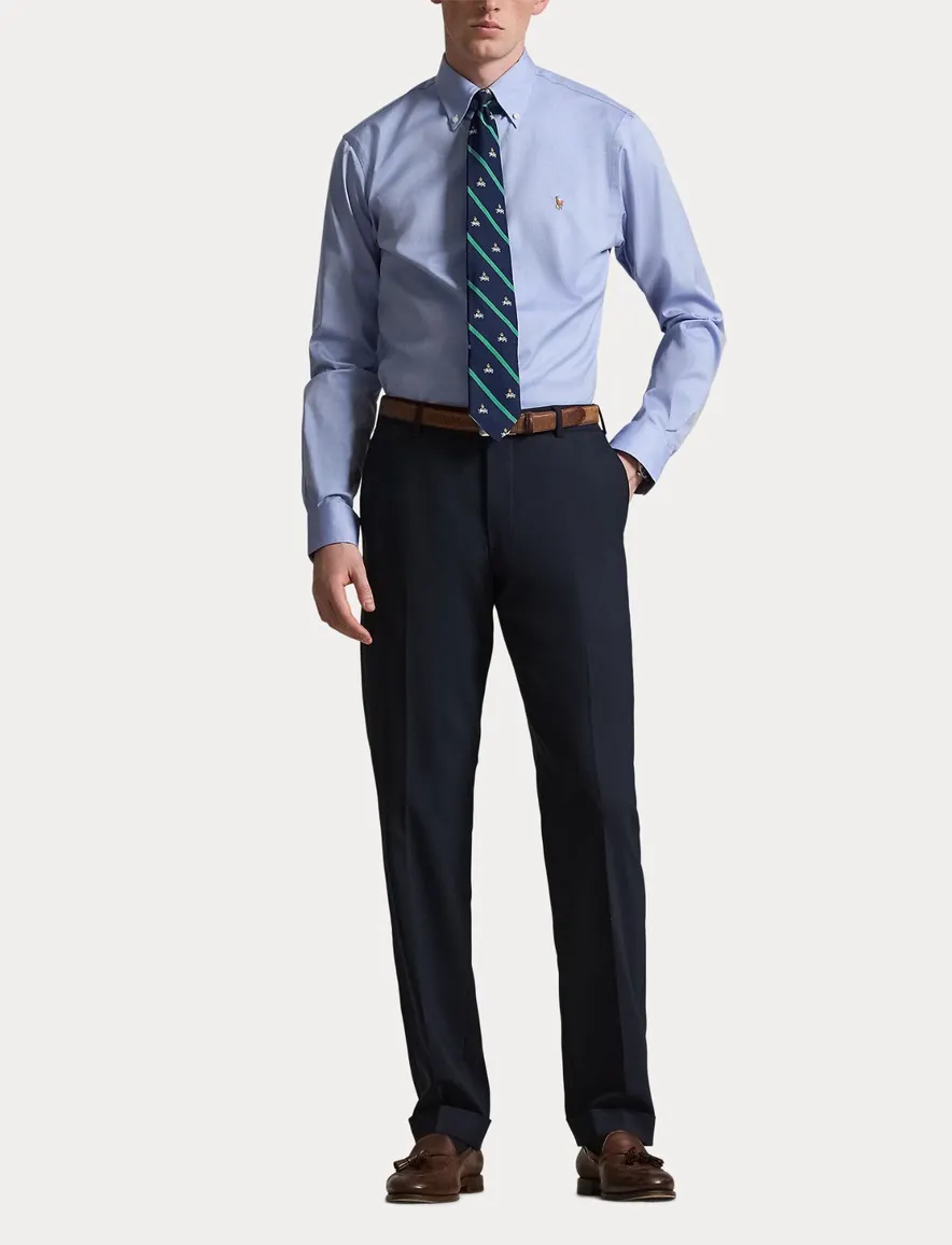 business overhemd blauw Polo Ralph Lauren Custom Fit