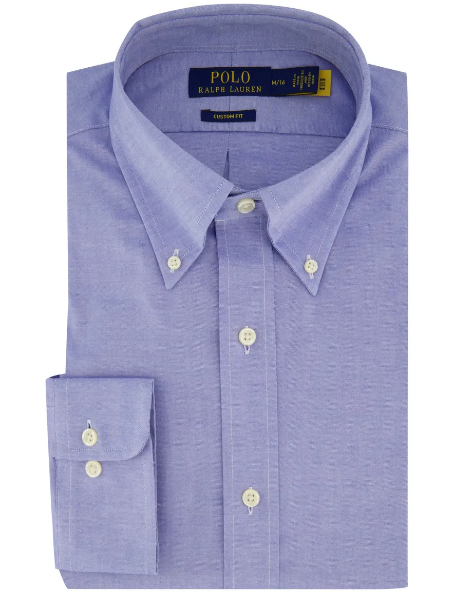 Polo Ralph Lauren Custom Fit business overhemd blauw button down boord