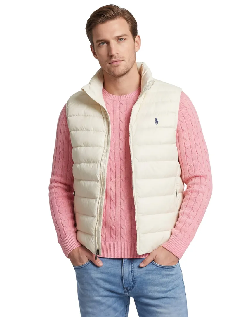 Polo Ralph Lauren bodywarmer Classic Fit creme waterafstotend