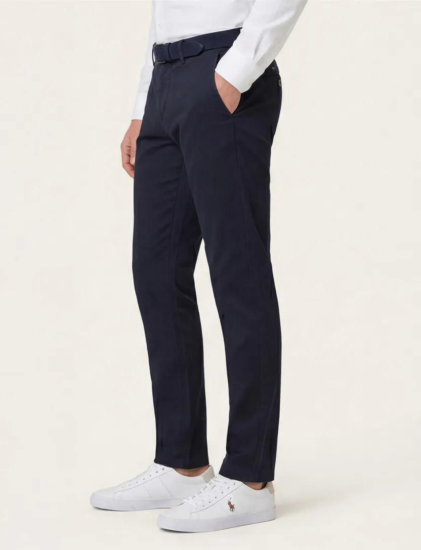 Pantalon chino Mason's grijs Torino effen