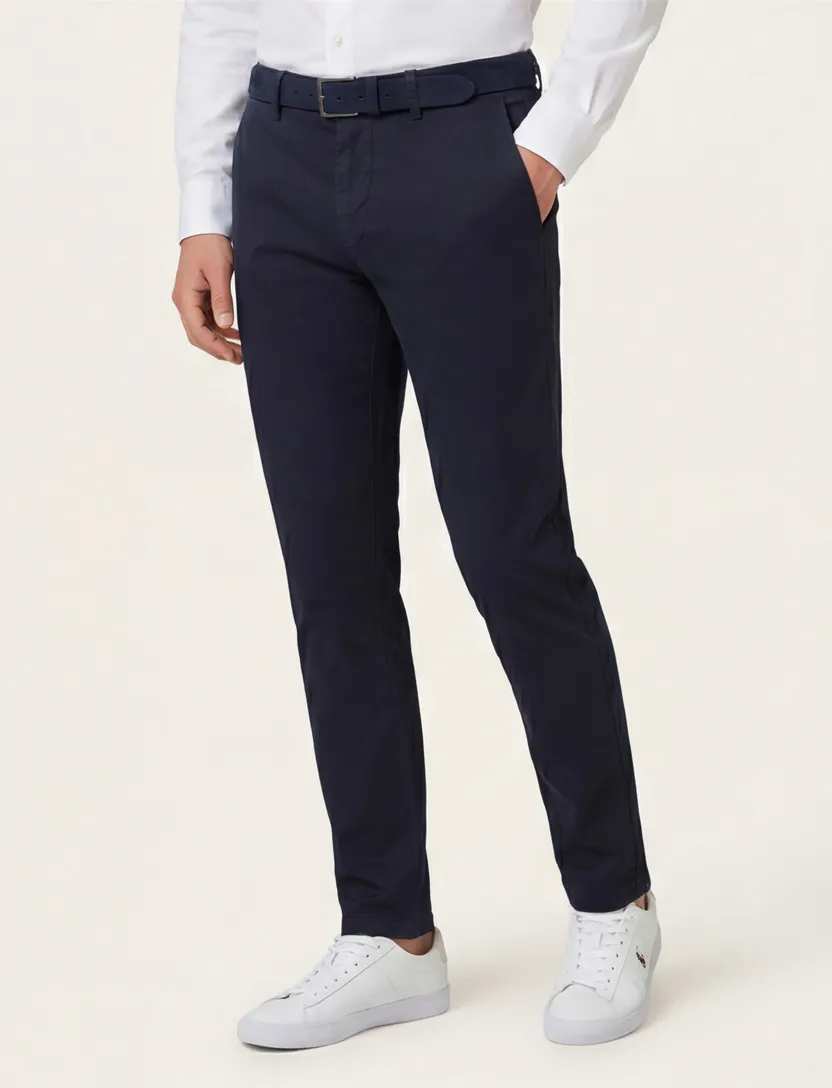 Pantalon chino Mason's grijs Torino effen