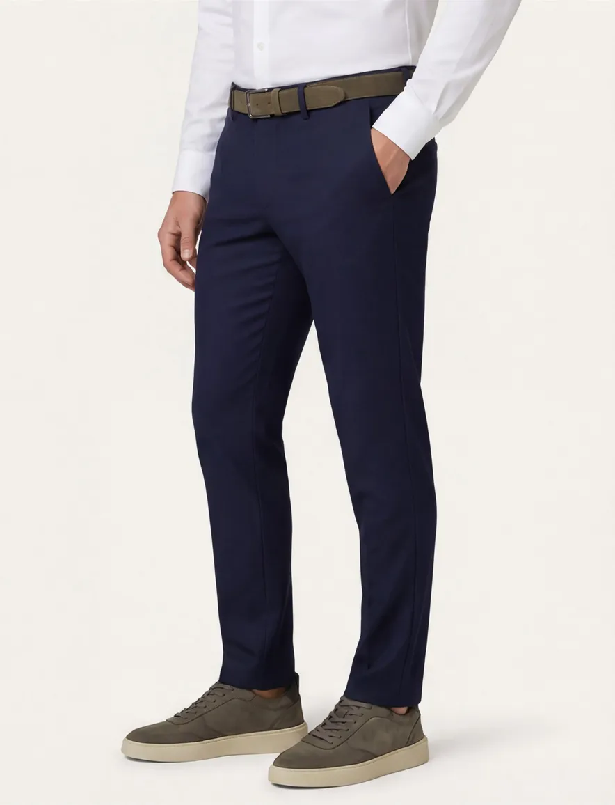 Mason's torino jog chino donkerblauw wol