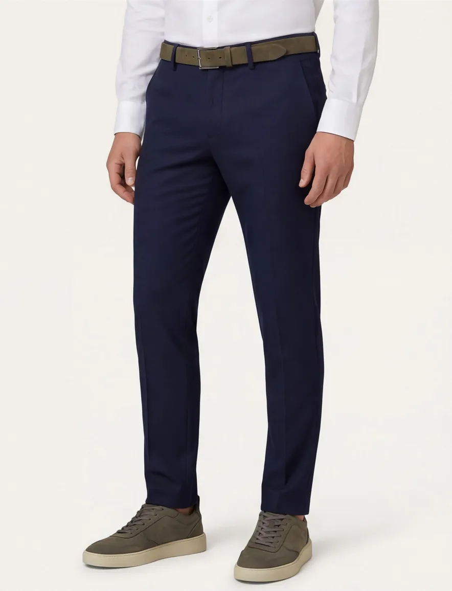 Mason's torino jog chino donkerblauw wol