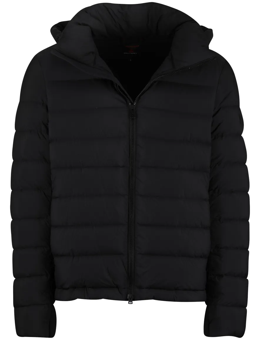 Peutery winterjas zwart effen puffer normale fit