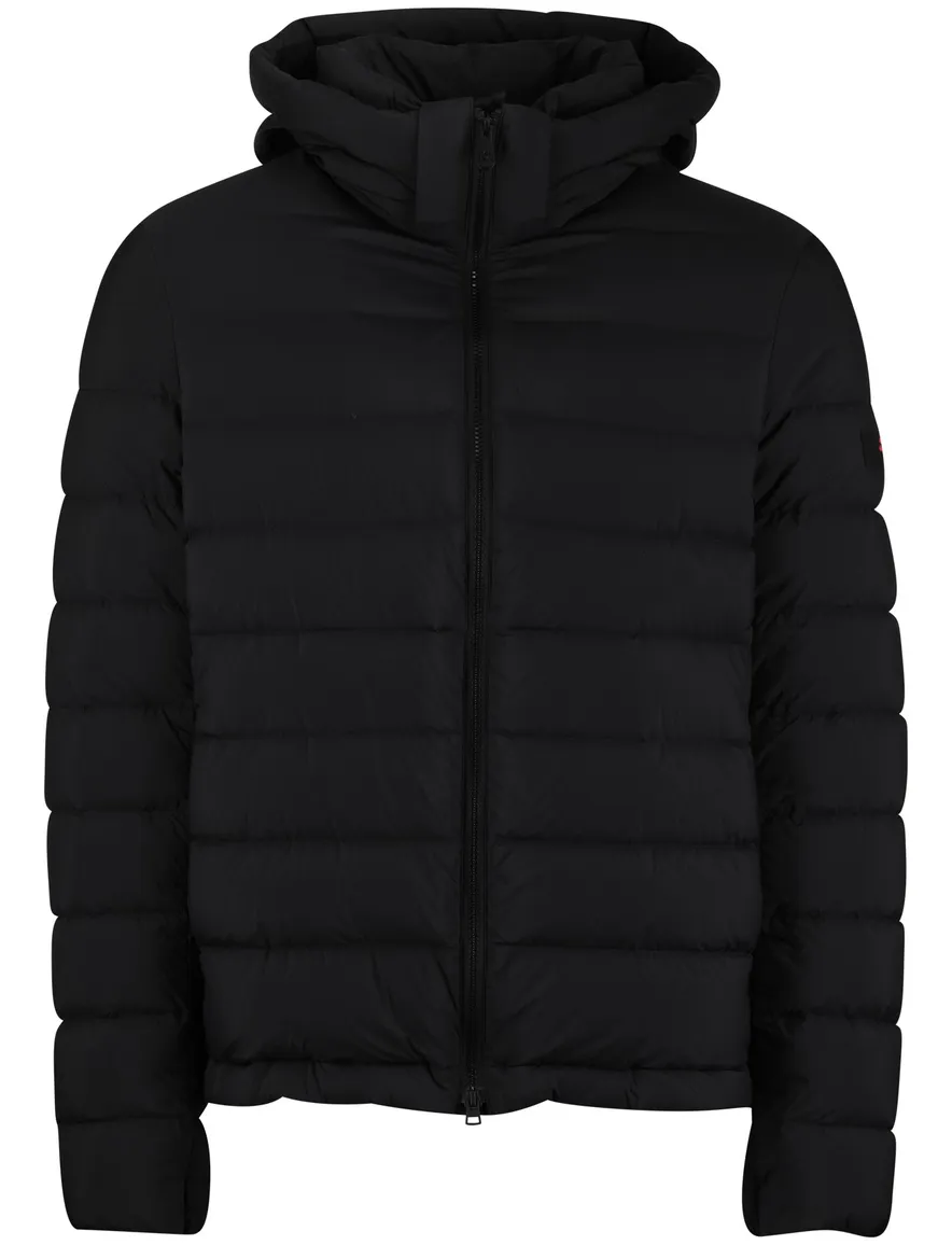 Peutery winterjas zwart effen puffer normale fit