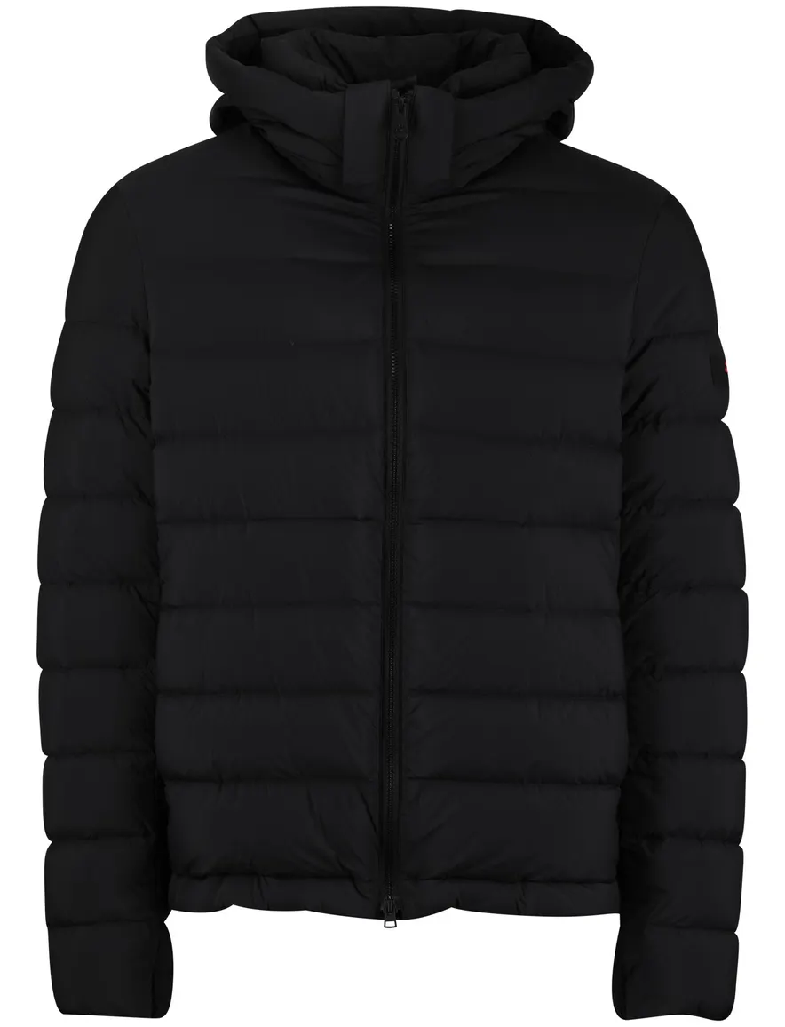 Peutery winterjas zwart effen puffer normale fit