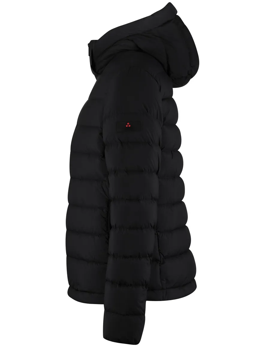 Peutery winterjas zwart effen puffer normale fit