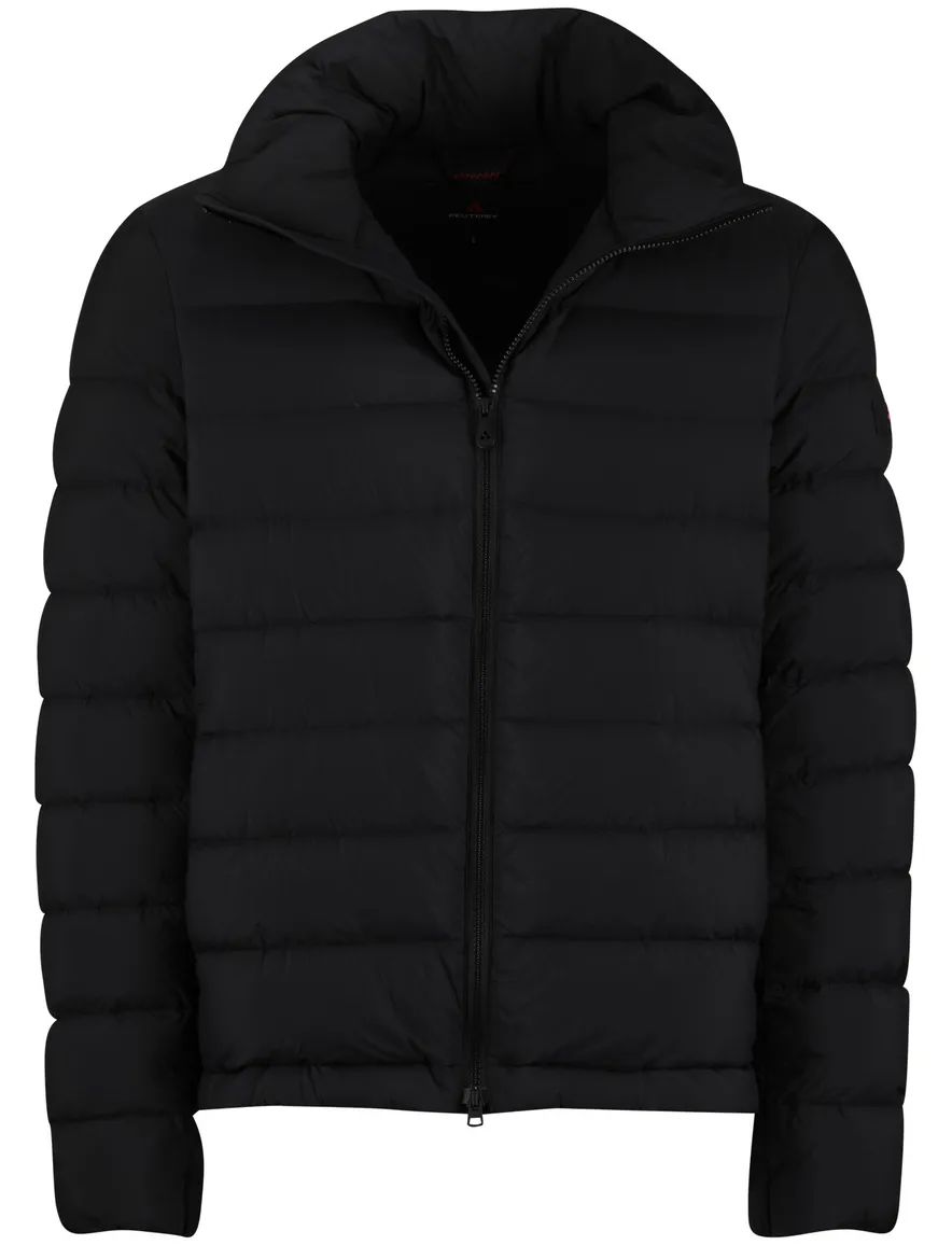 Peutery winterjas zwart effen puffer normale fit