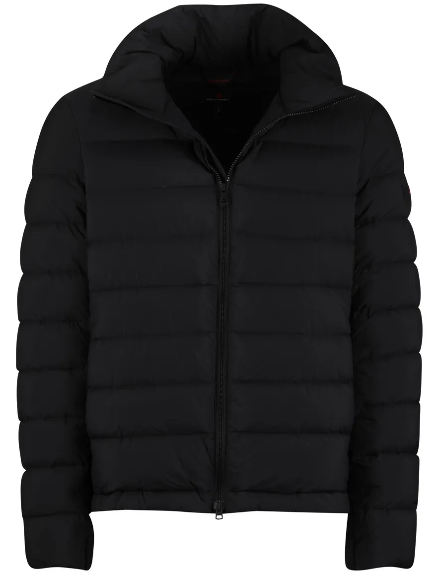 Peutery winterjas zwart effen puffer normale fit
