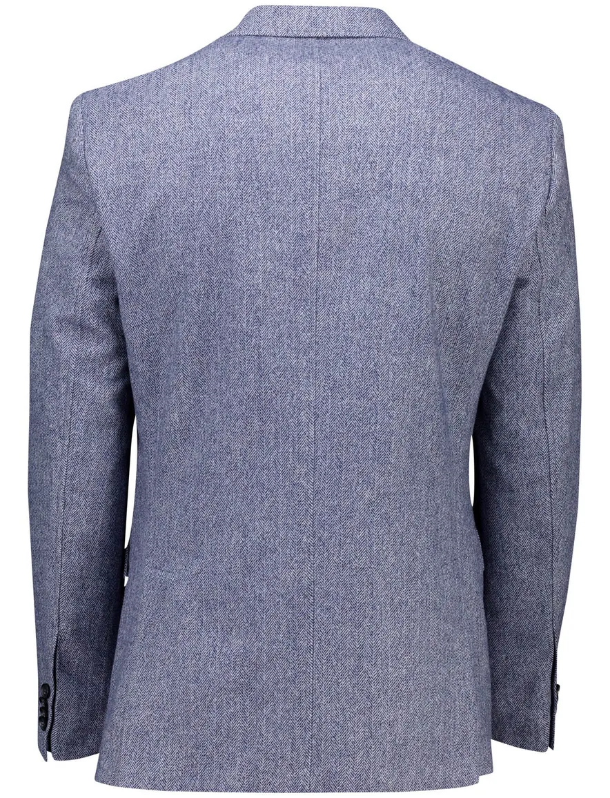 Carl Gross Colbert normale fit blauw wol