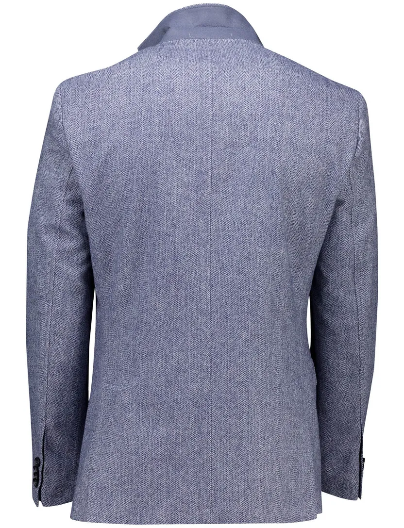 Colbert Carl Gross wol blauw normale fit