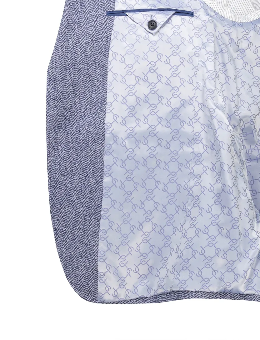 Colbert Carl Gross wol blauw normale fit