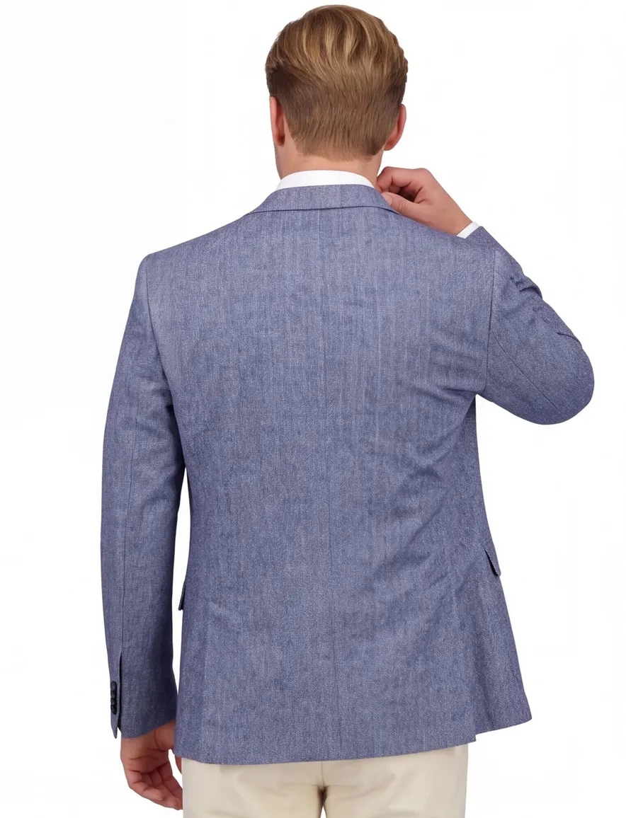 Carl Gross modern fit colbert blauw wol