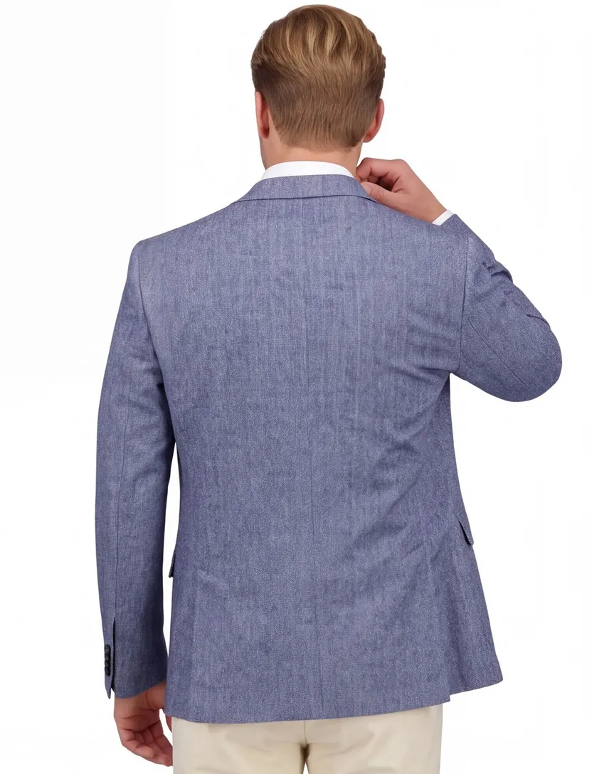 Colbert Carl Gross wol blauw normale fit