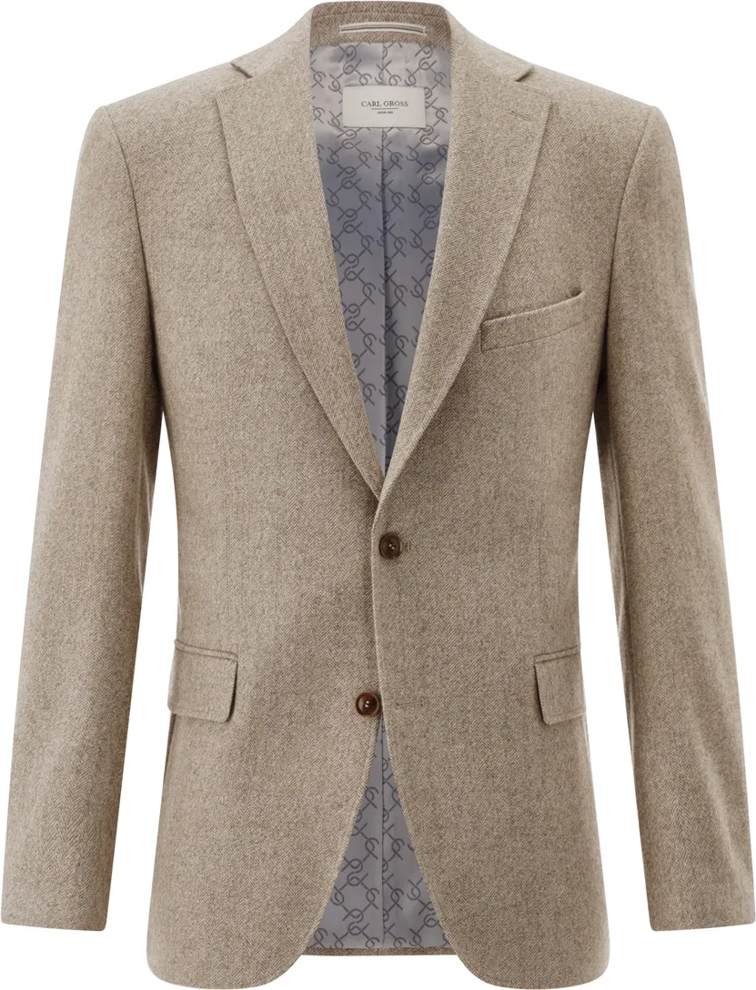 Colbert Carl Gross Theo beige visgraat wol