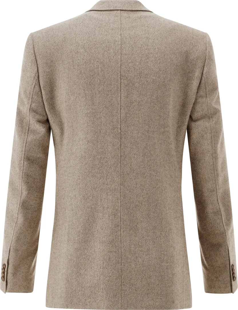Colbert Carl Gross Theo beige visgraat wol