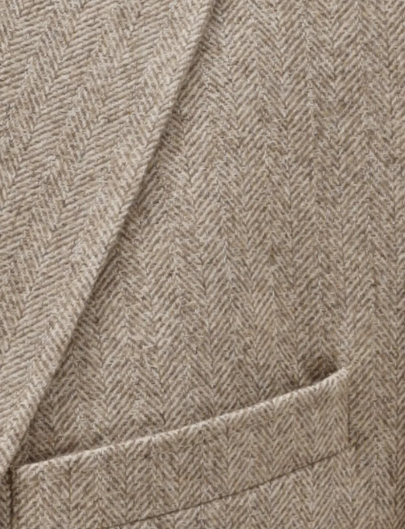 Colbert Carl Gross Theo beige visgraat wol