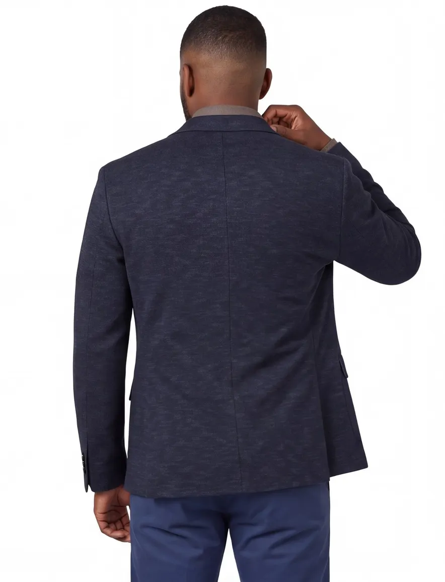 katoenen Carl Gross Faith colbert donkerblauw normale fit