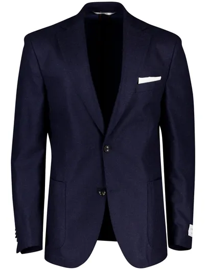 Carl Gross scheerwollen colbert Carl Gross donkerblauw effen