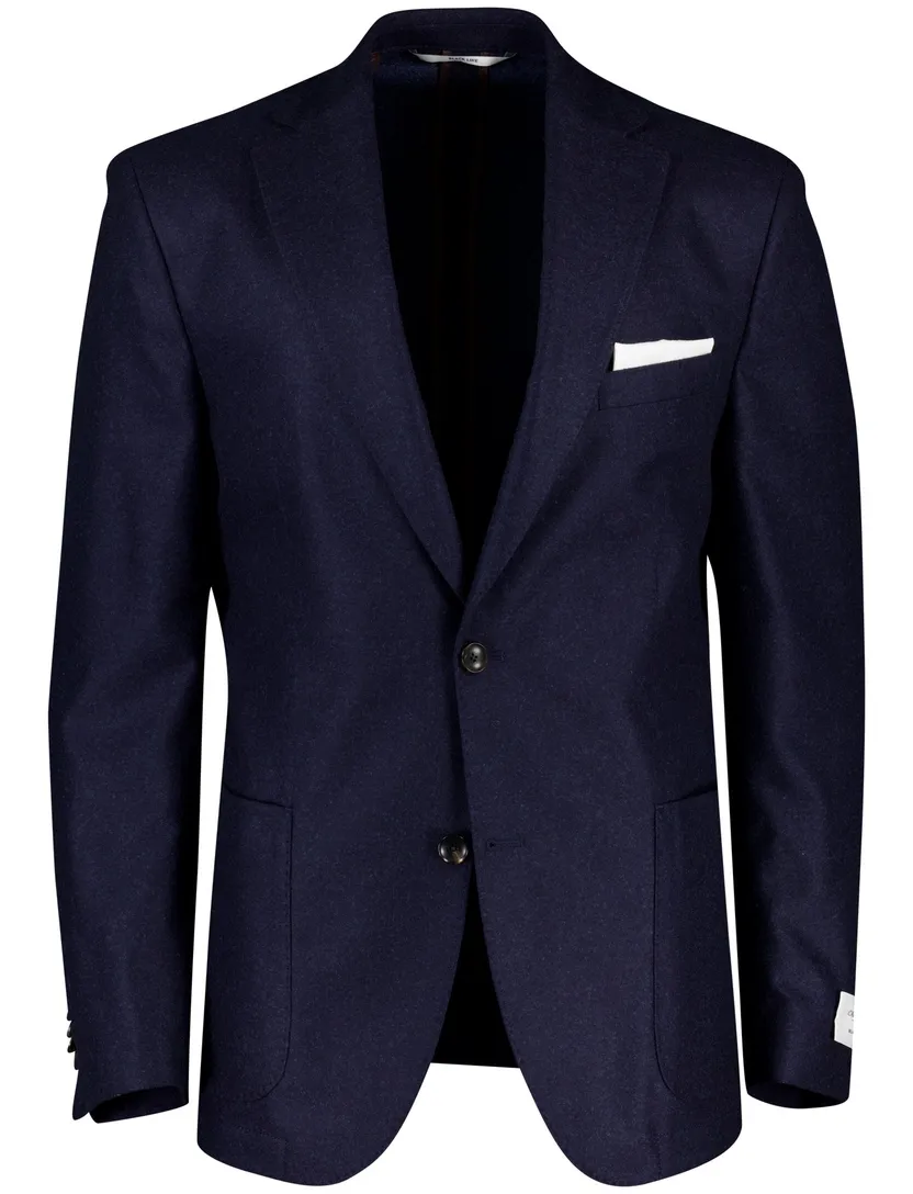 scheerwollen colbert Carl Gross donkerblauw effen