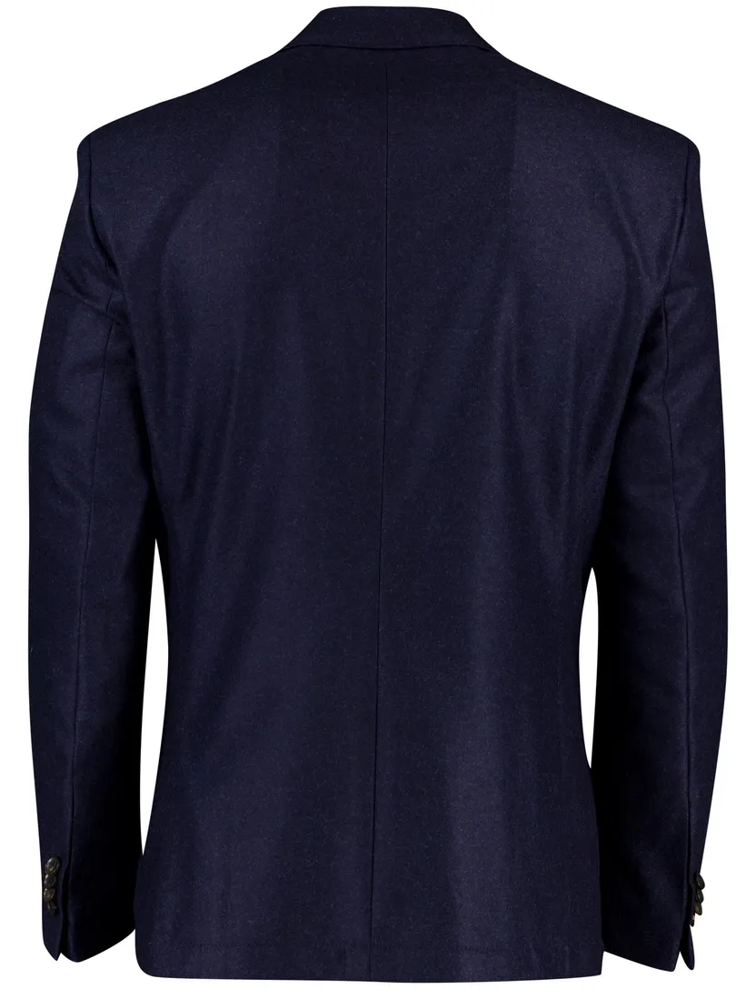 scheerwollen colbert Carl Gross donkerblauw effen