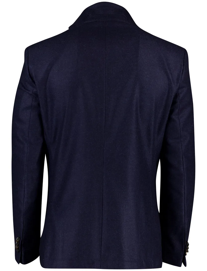 scheerwollen colbert Carl Gross donkerblauw effen