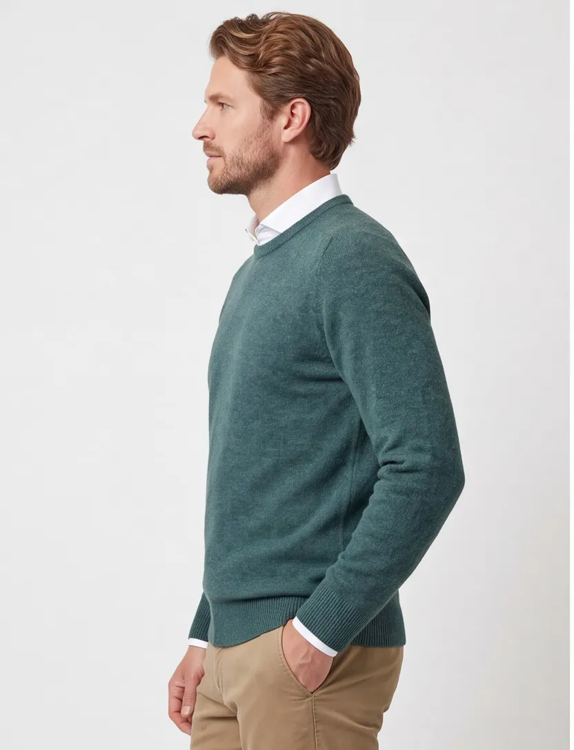 William Lockie trui Turquoise