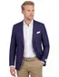 Carl Gross colbert blauw effen normale fit wol