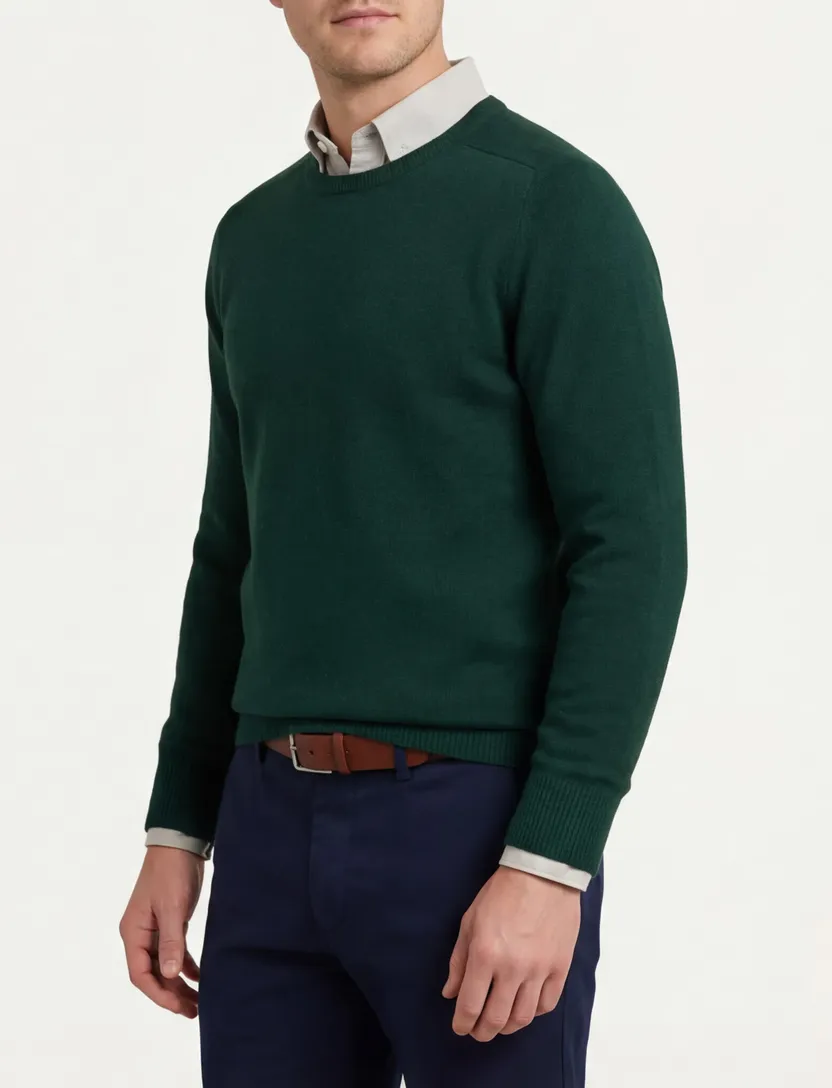 William Lockie trui wol groen