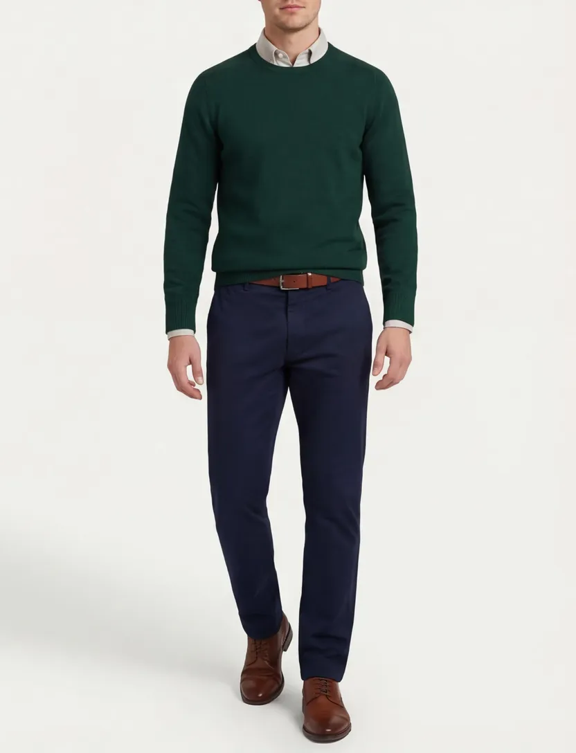 William Lockie trui wol groen