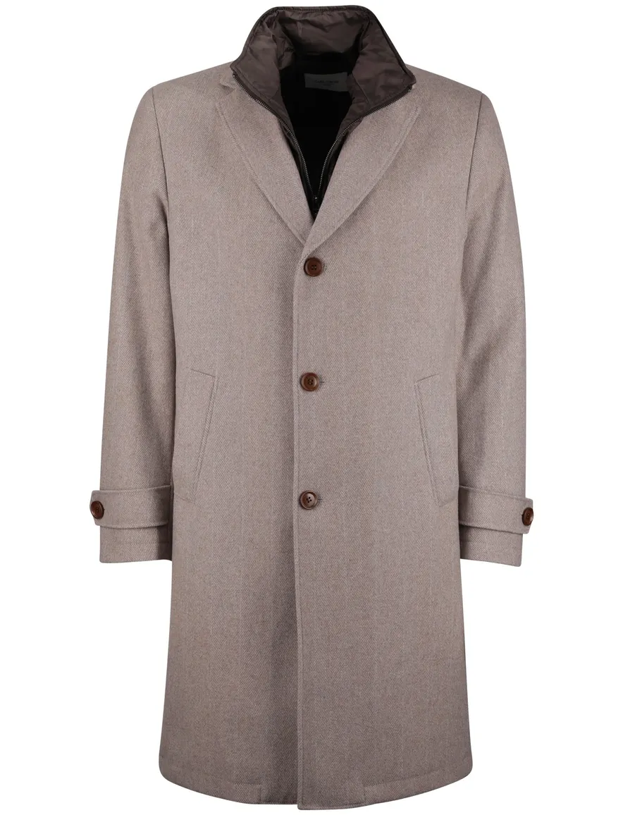 Carl Gross manteljas binnenvoering beige
