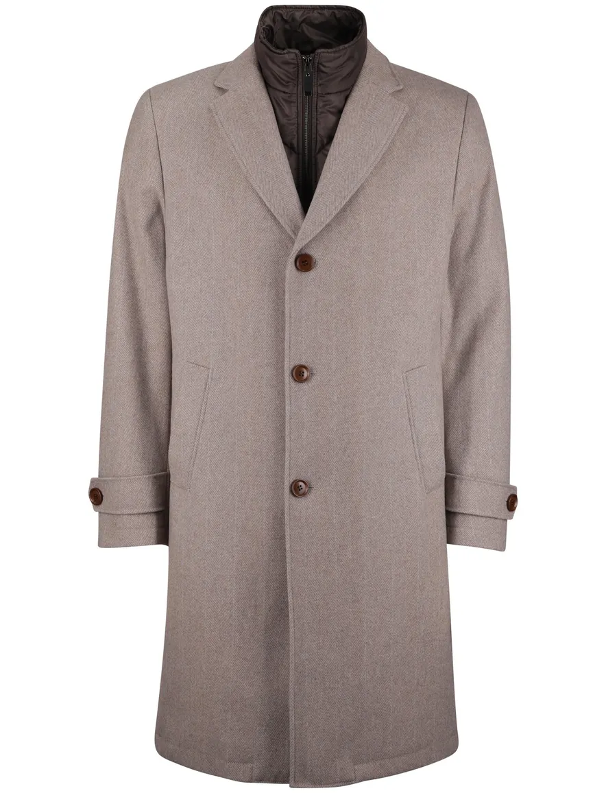 Carl Gross manteljas binnenvoering beige