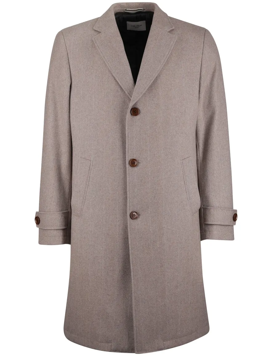 Carl Gross manteljas binnenvoering beige