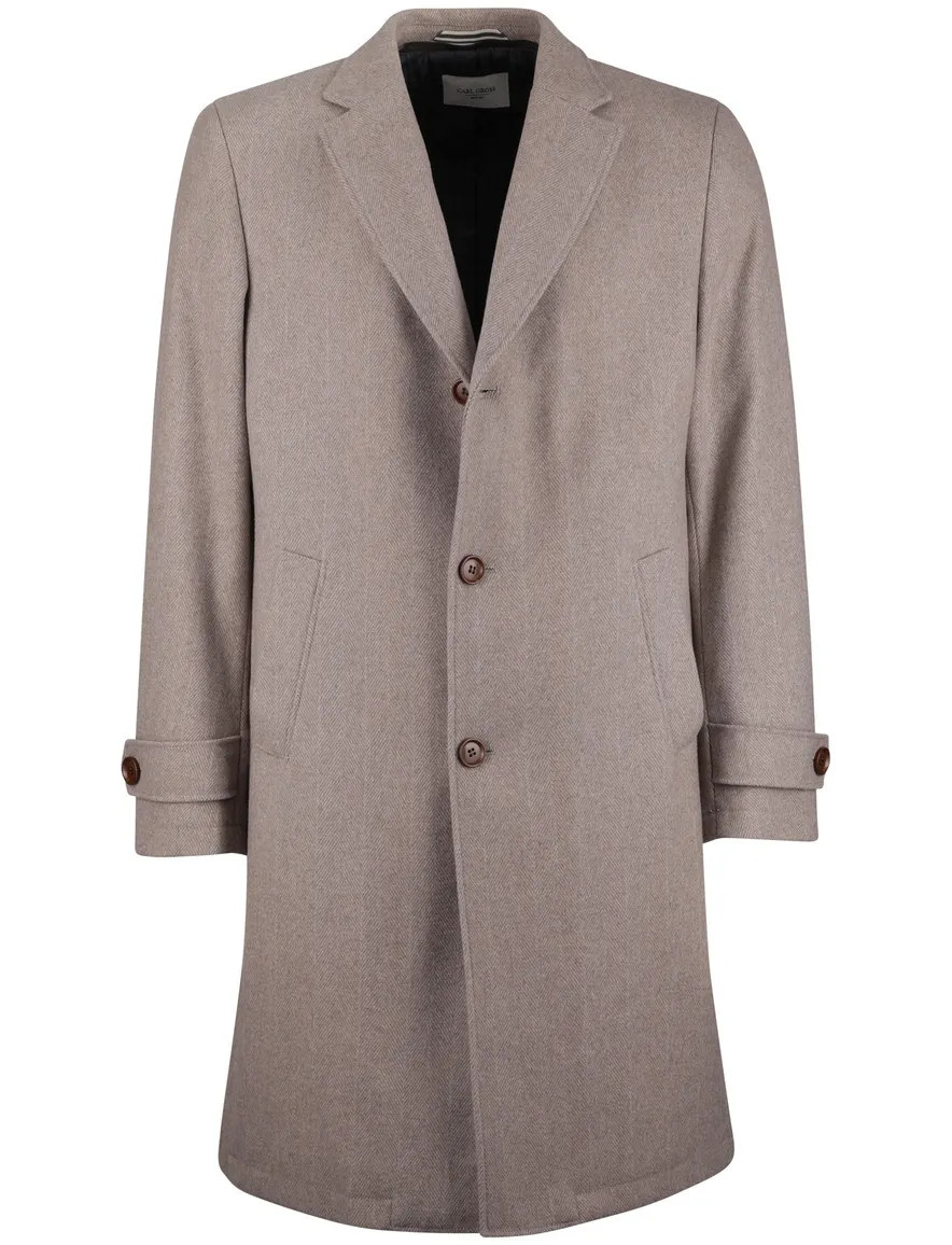 Carl Gross manteljas binnenvoering beige