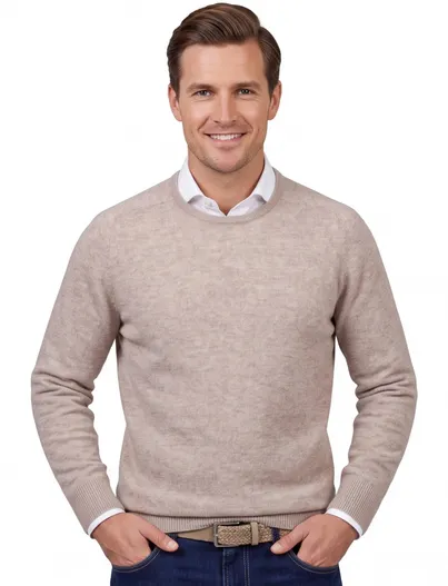 William Lockie William Lockie trui wol beige