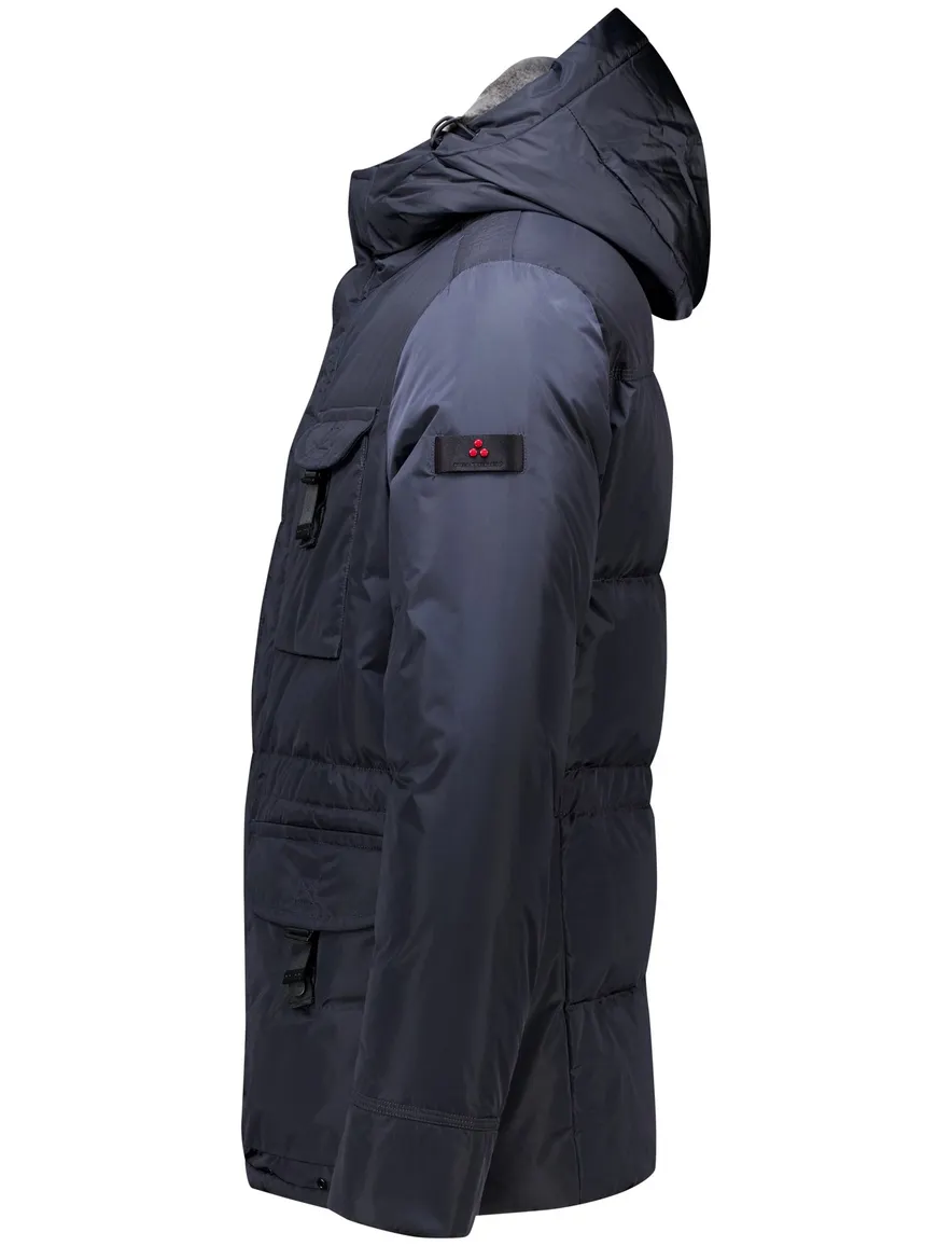 Peuterey winterjas donkerblauw effen waterafstotend