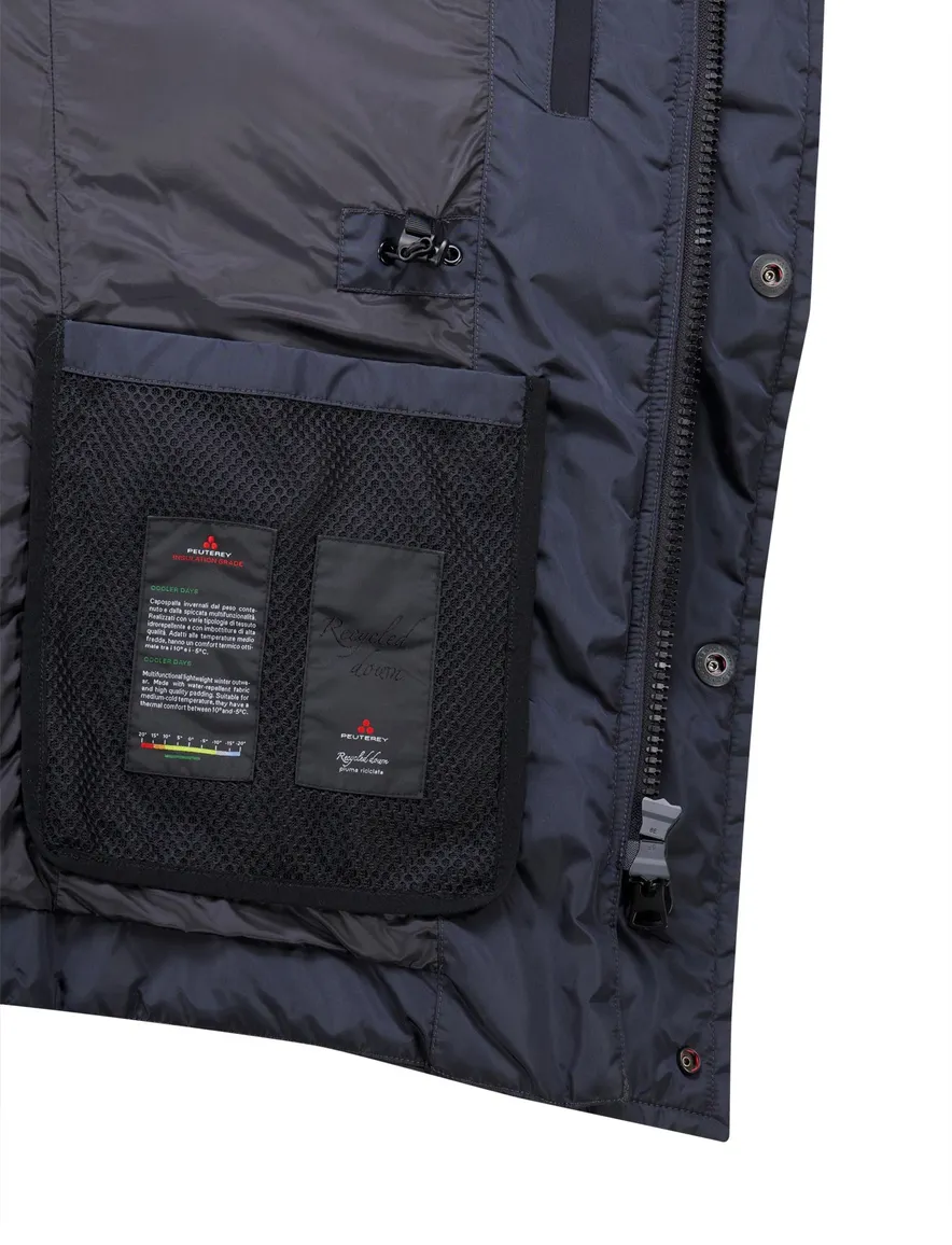 Peuterey winterjas donkerblauw effen waterafstotend