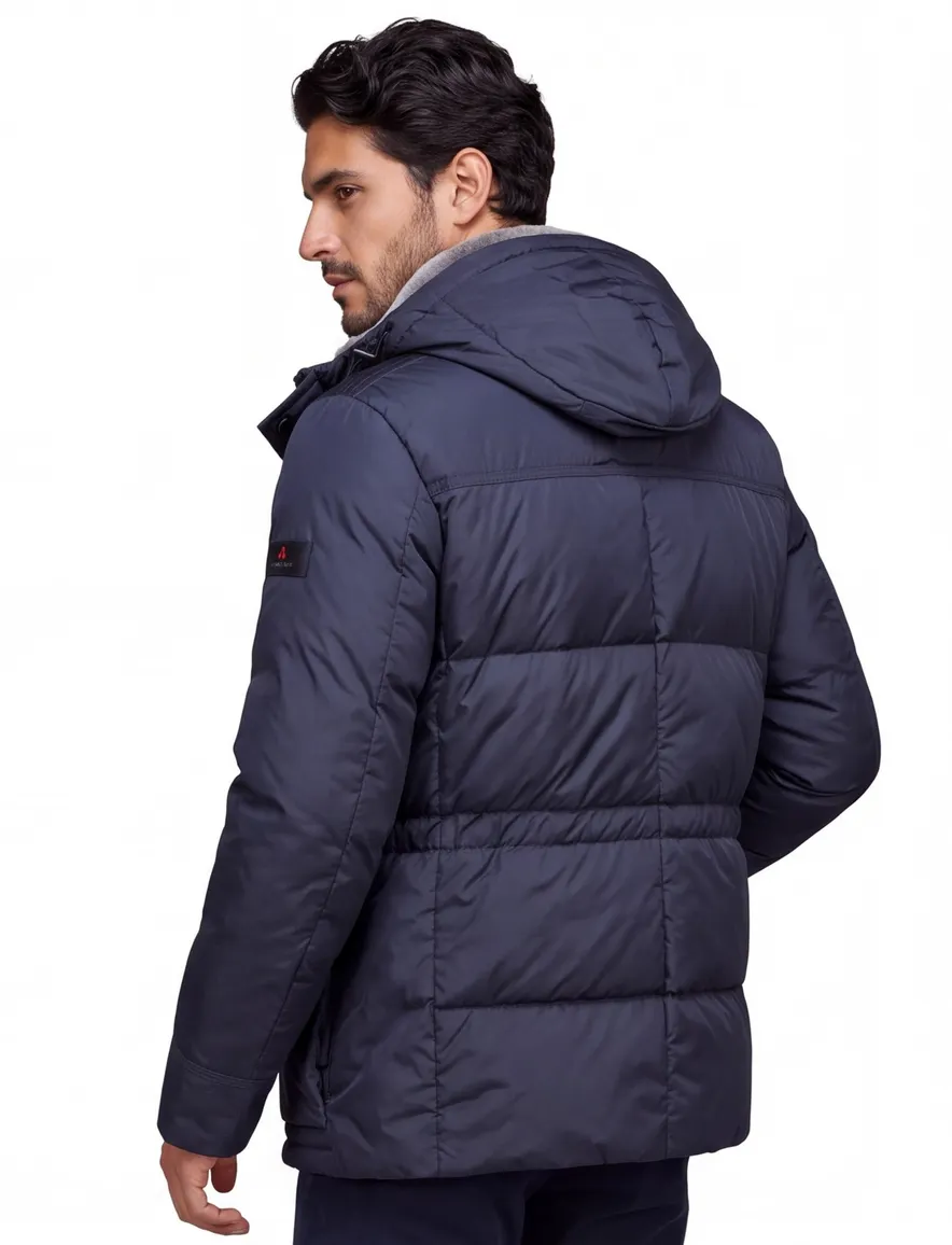 Peuterey winterjas donkerblauw effen waterafstotend