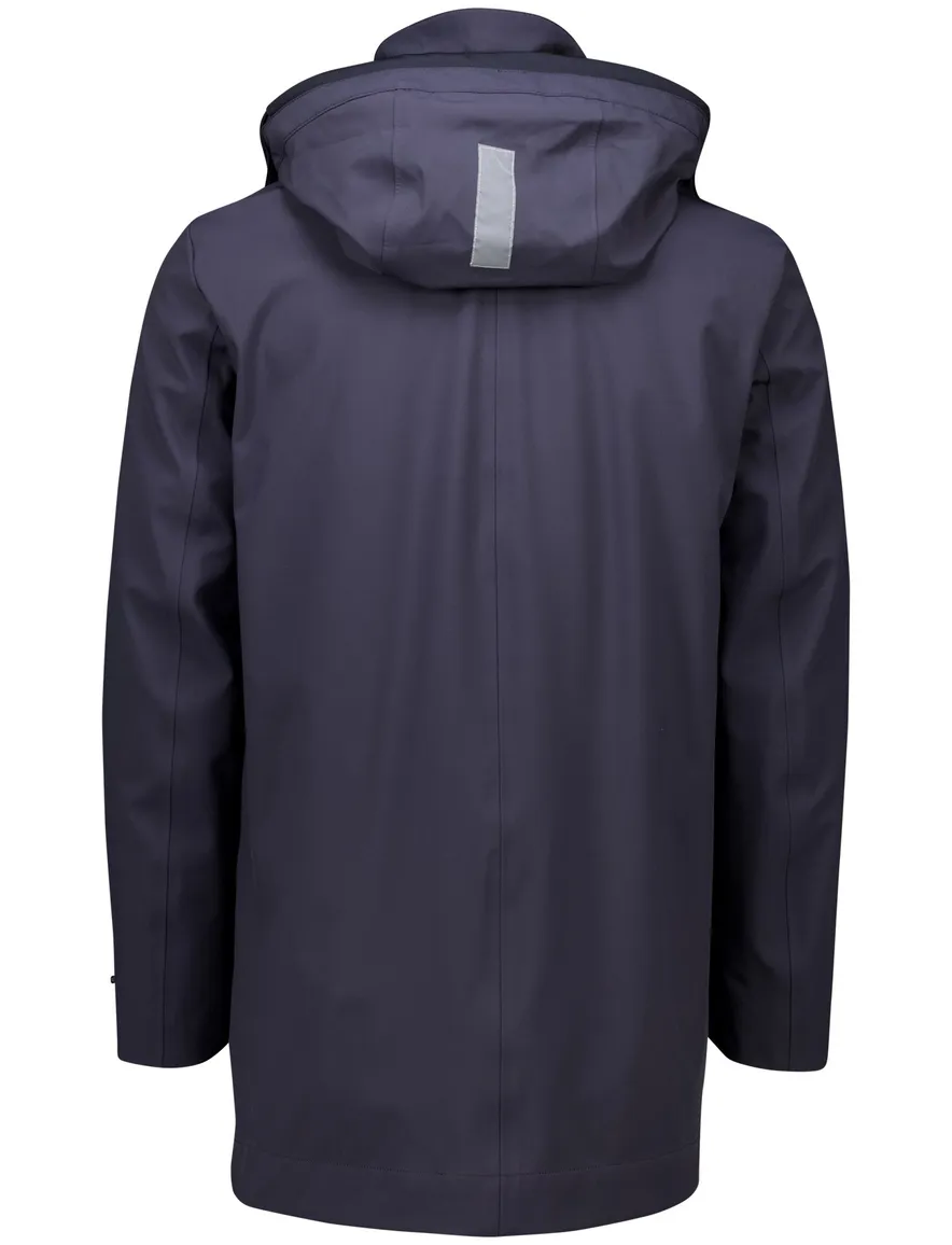 Peuterey winterjas donkerblauw effen afneembare capuchon