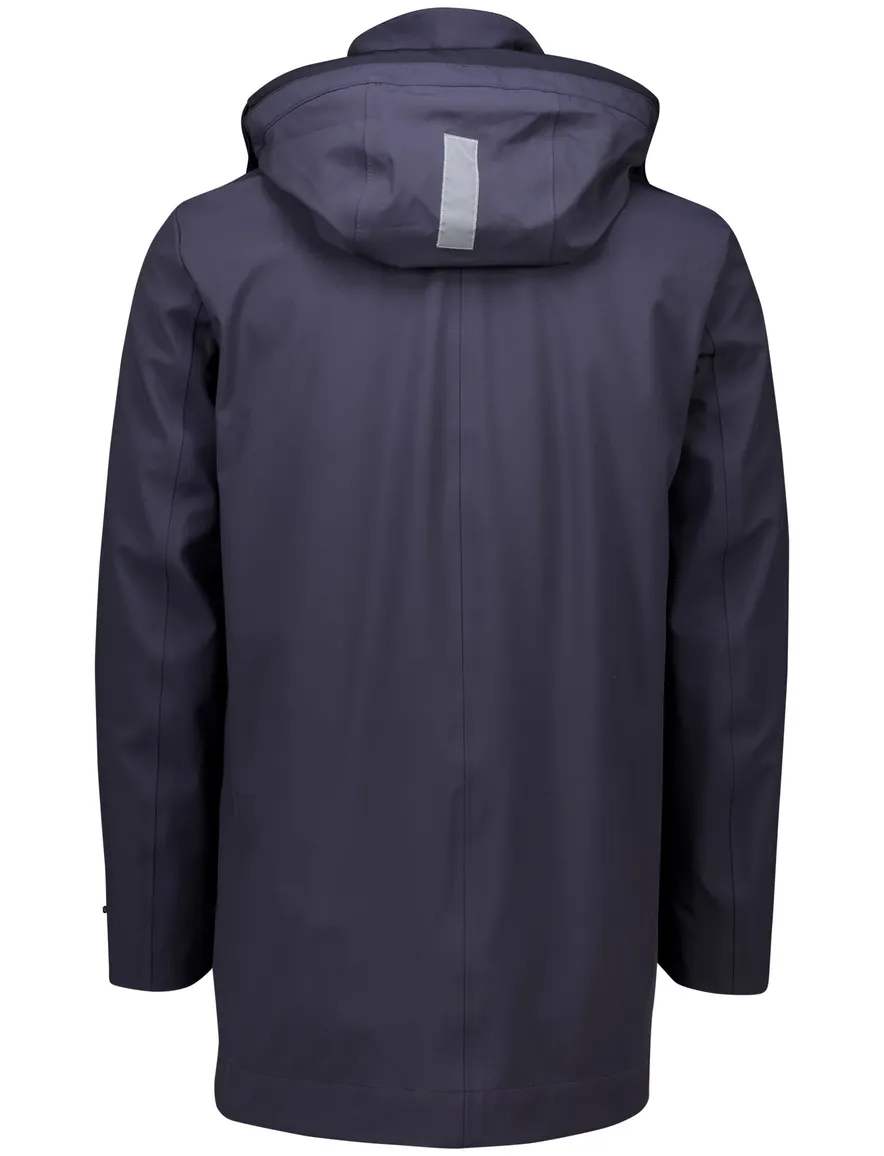 Peuterey winterjas donkerblauw effen afneembare capuchon
