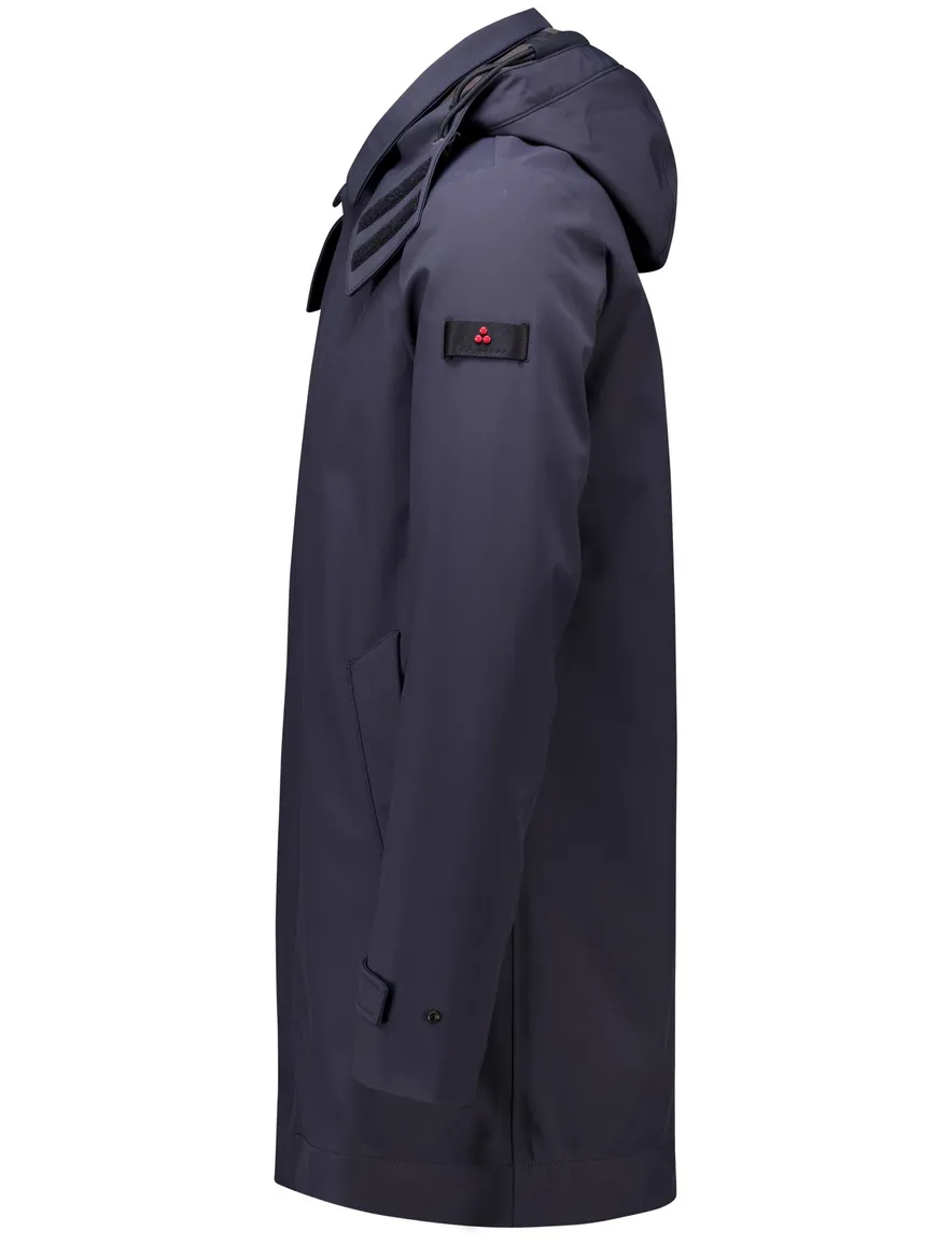 Peuterey winterjas donkerblauw effen afneembare capuchon