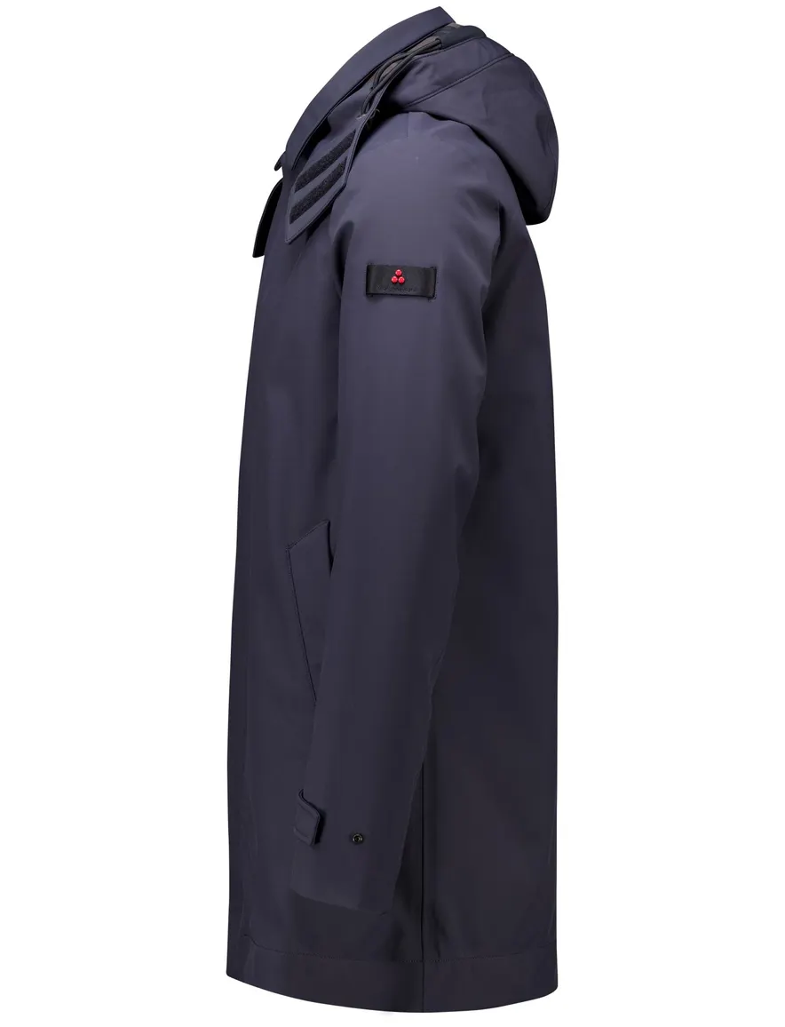 Peuterey winterjas donkerblauw effen afneembare capuchon