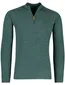 William Lockie trui half zip turquoise gemêleerd wijde fit
