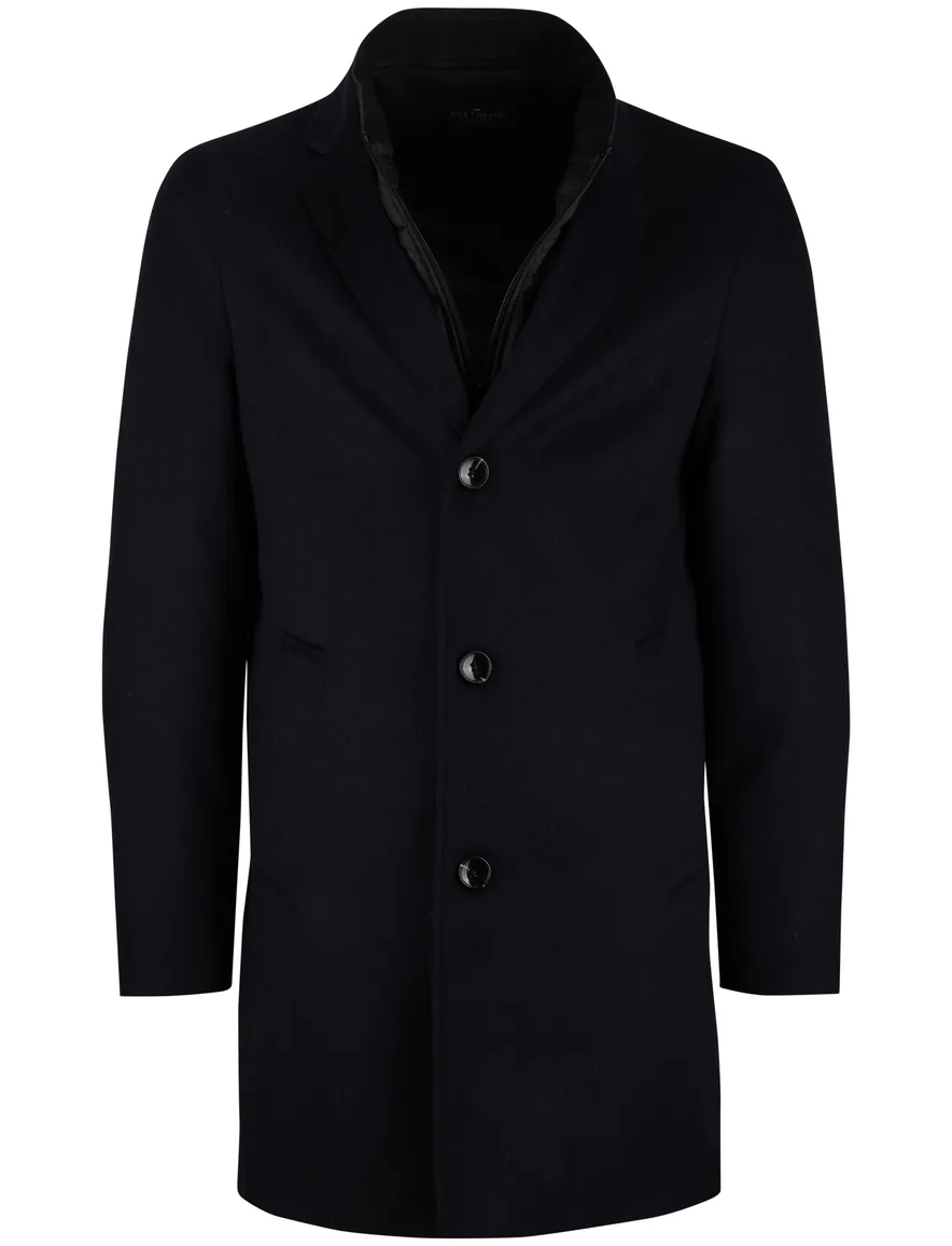 Portofino manteljas normale fit donkerblauw