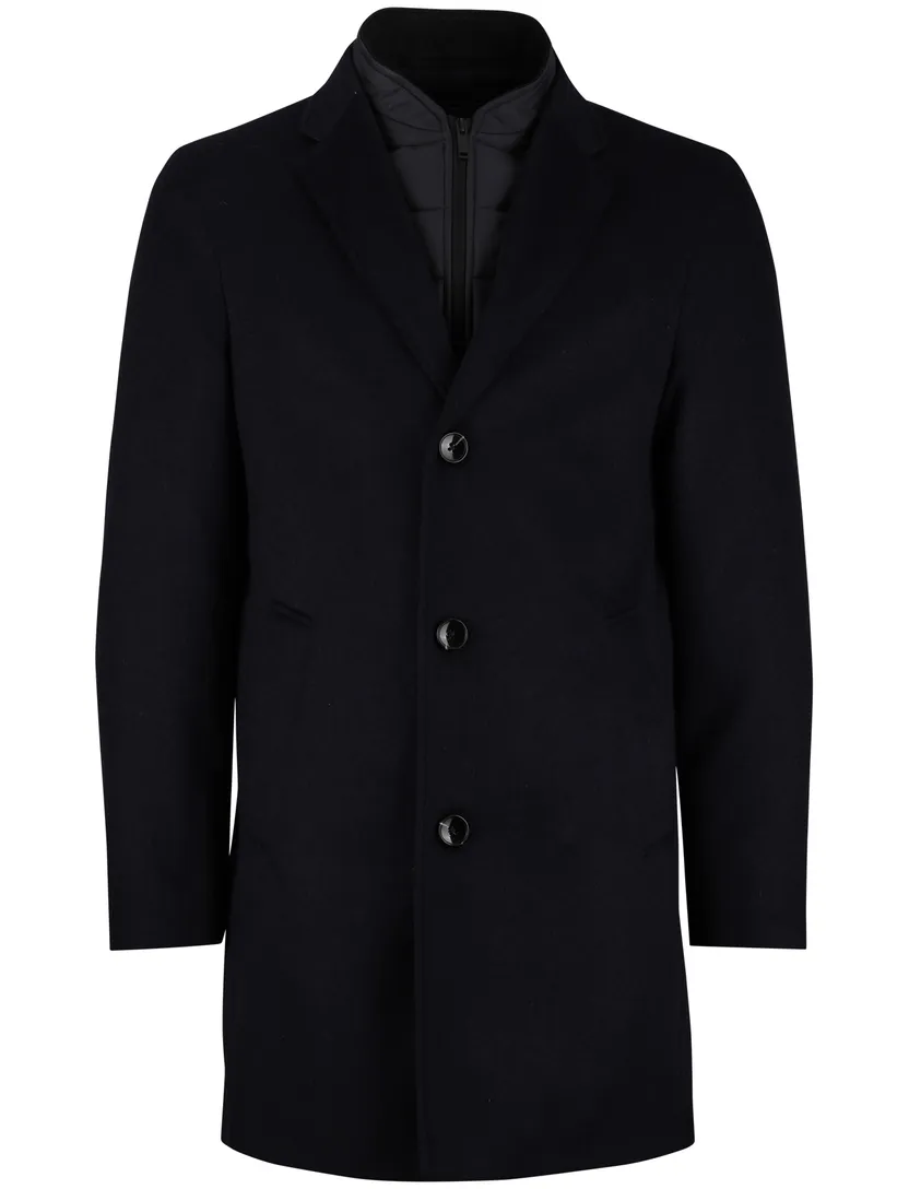 Portofino donkerblauw manteljas normale fit