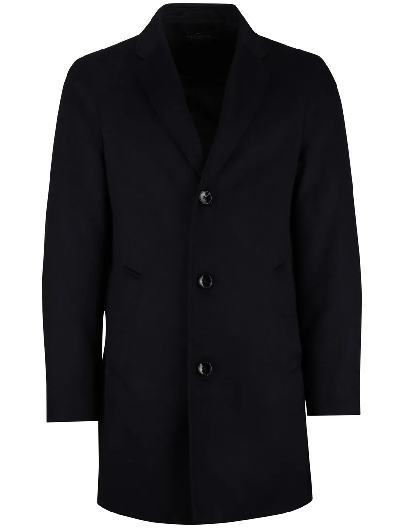 Portofino donkerblauw manteljas normale fit