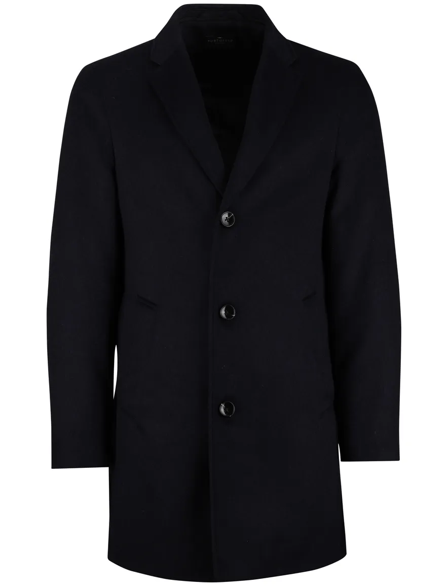 Portofino manteljas normale fit donkerblauw